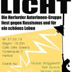 Mehr Licht! Lesung gegen Rassismus und für ein schönes Leben
