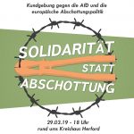 Kundgebung gegen die AfD und die euröpäische Abschottungspolitik