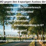 DEMO gegen den 4-spurigen Ausbau der B61