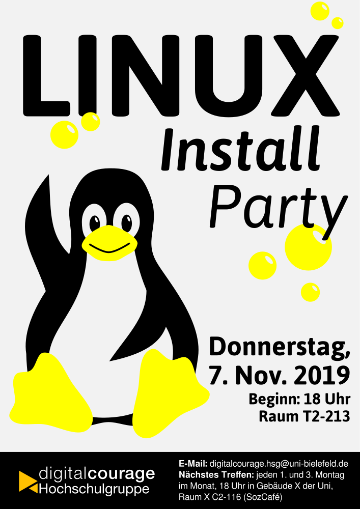 LinuxInstallParty - Freies Betriebssystem testen und installieren
