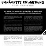 Umkämpfte Erinnerung. Wie verändert sich das Gedenken an NS Verfolgte mit zunehmendem Einfluss antisemitischer, rassistischer und rechter Organisationen?