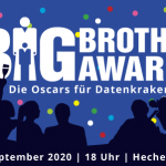 BigBrotherAwards 2020 – auch im Livestream!