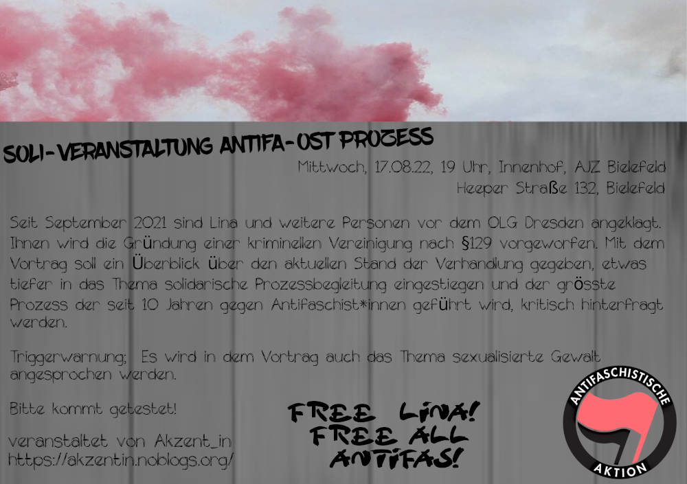 Soliveranstaltung Antifa-Ost Prozess