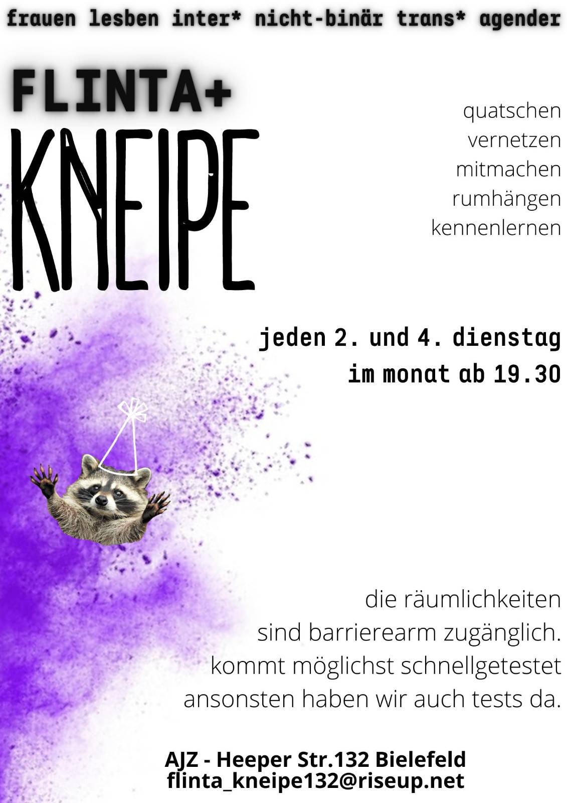 FLINTA+ Kneipe - WINTERPAUSE bis zum 14.02