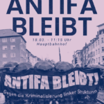 Antifa bleibt! Anreise zur Antirep Demo nach Braunschweig