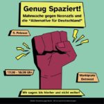 Genug spaziert!  Mahnwache gegen Neonazis und die "Alternative für Deutschland" 