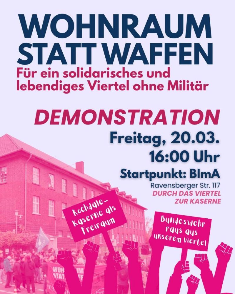 Wohnraum statt Waffen - Für ein solidarisches und lebendiges Viertel ohne Militär