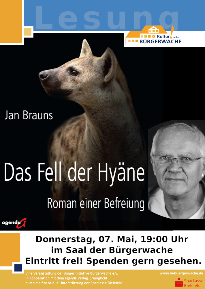 Lesung und Buchpräsentation mit Jan Brauns: ›Das Fell der Hyäne‹