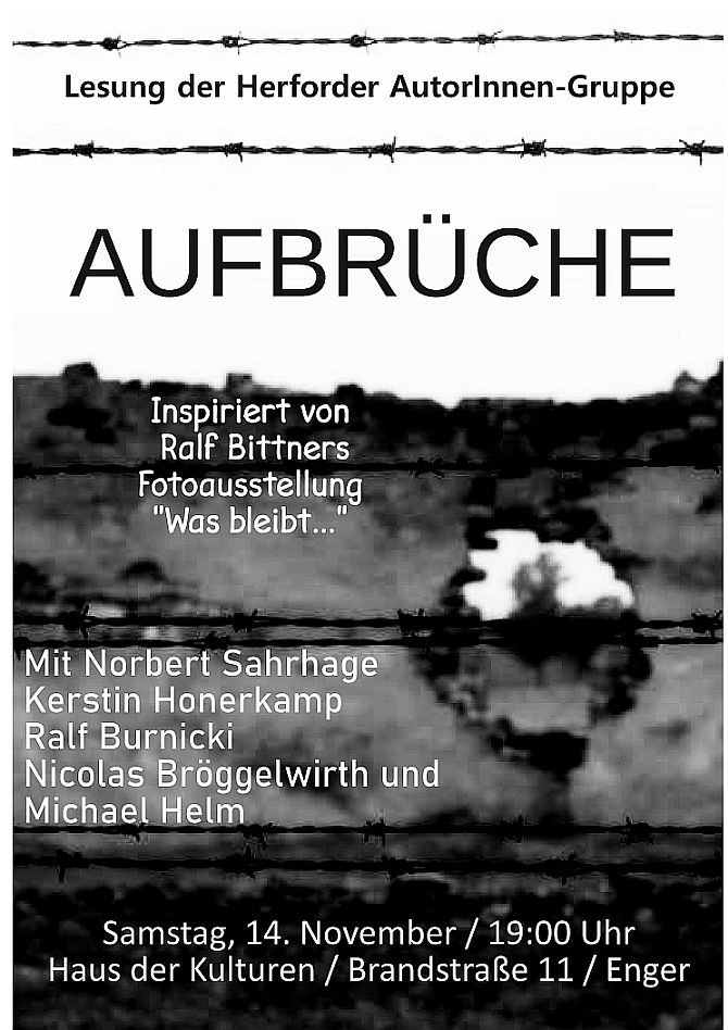 Aufbrüche! Literarische Lesung zu Fotografien von Ralf Bittner