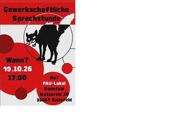 Gewerkschaftliche Sprechstunde der FAU Bielefeld